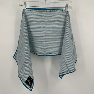 John Weitz Womens Vintage Scarf Minimalist Geometric Quiet Luxury Coastal